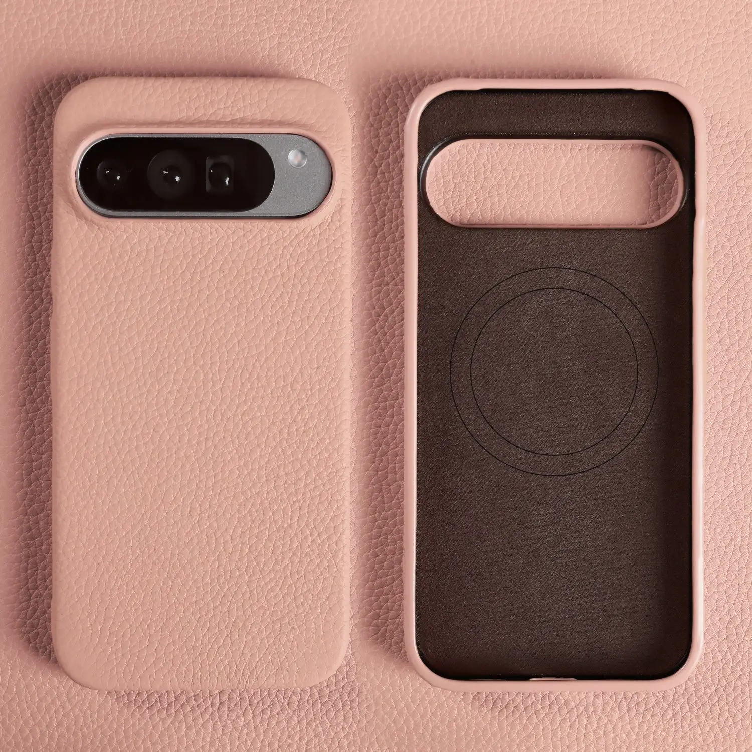 Luxury Magnetic Genuine Leather Case – Premium Shockproof Back Cover with Full Protection and MagSafe Compatibility