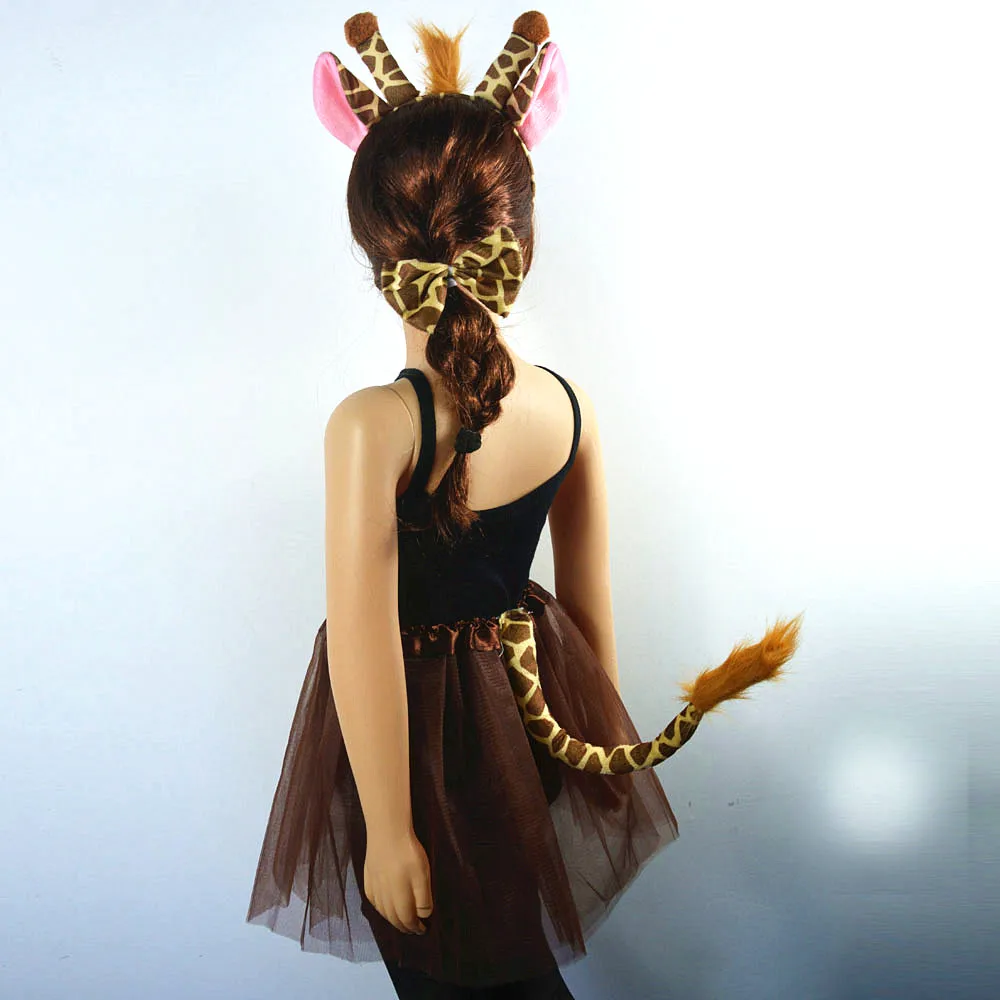 Giraffe Costume Set Animal Ears Nose Tail Bow Tie Fancy Dress for Kids Party  Props Baby Shower Cosplay Halloween sexy nun costume Cosplay Costumes