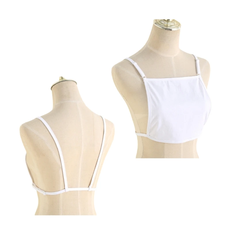 Cotton Invisible Mock Camisole Bra Wrapped Chest Overlay Modesty Panel Vest Women Cleavage Cover Camisole Underwear women lingerie bra