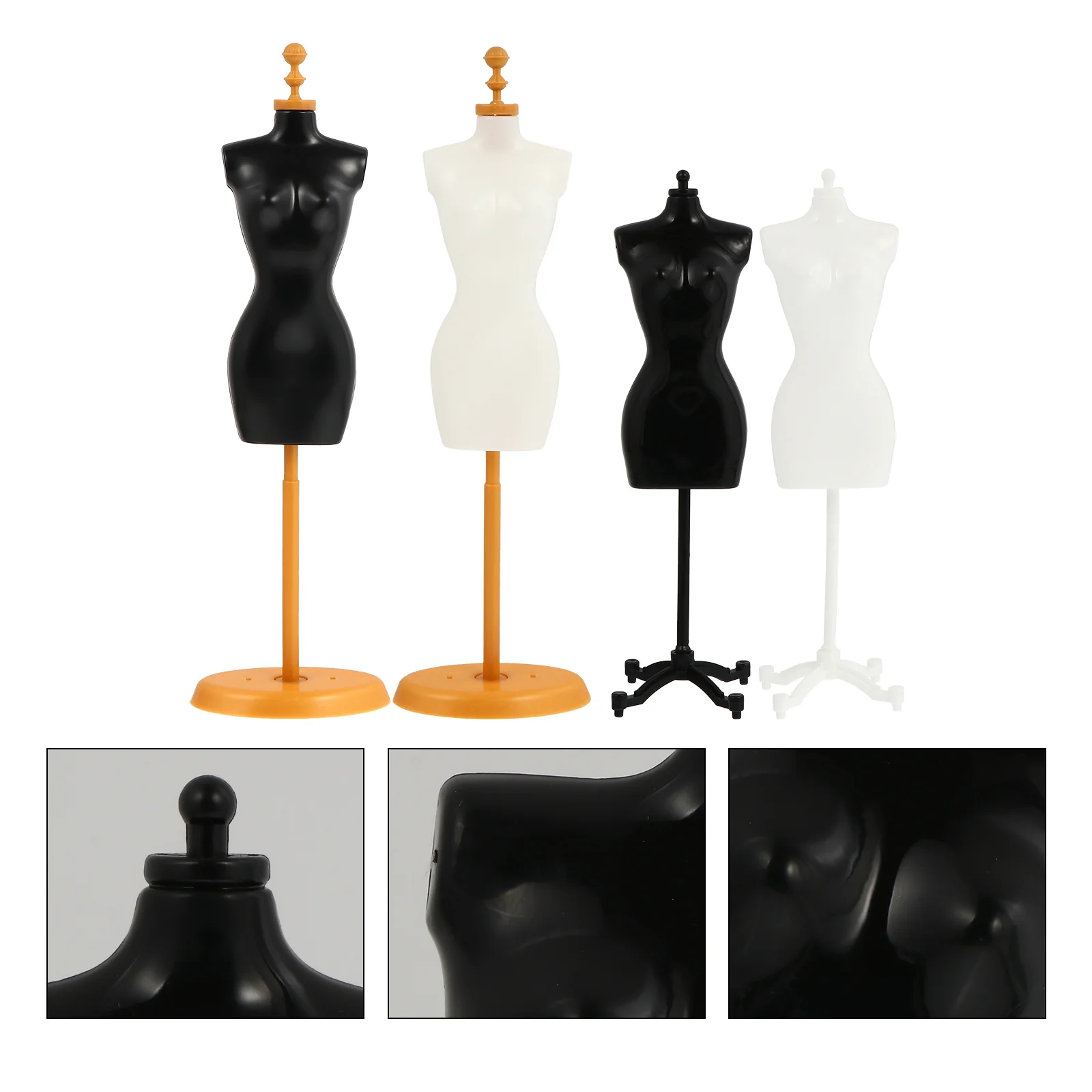 

Mannequin Dress Form Stand Display Mini Clothes Rack Holder Miniature Model Forms Body Figure Sewing Cloth Clothing