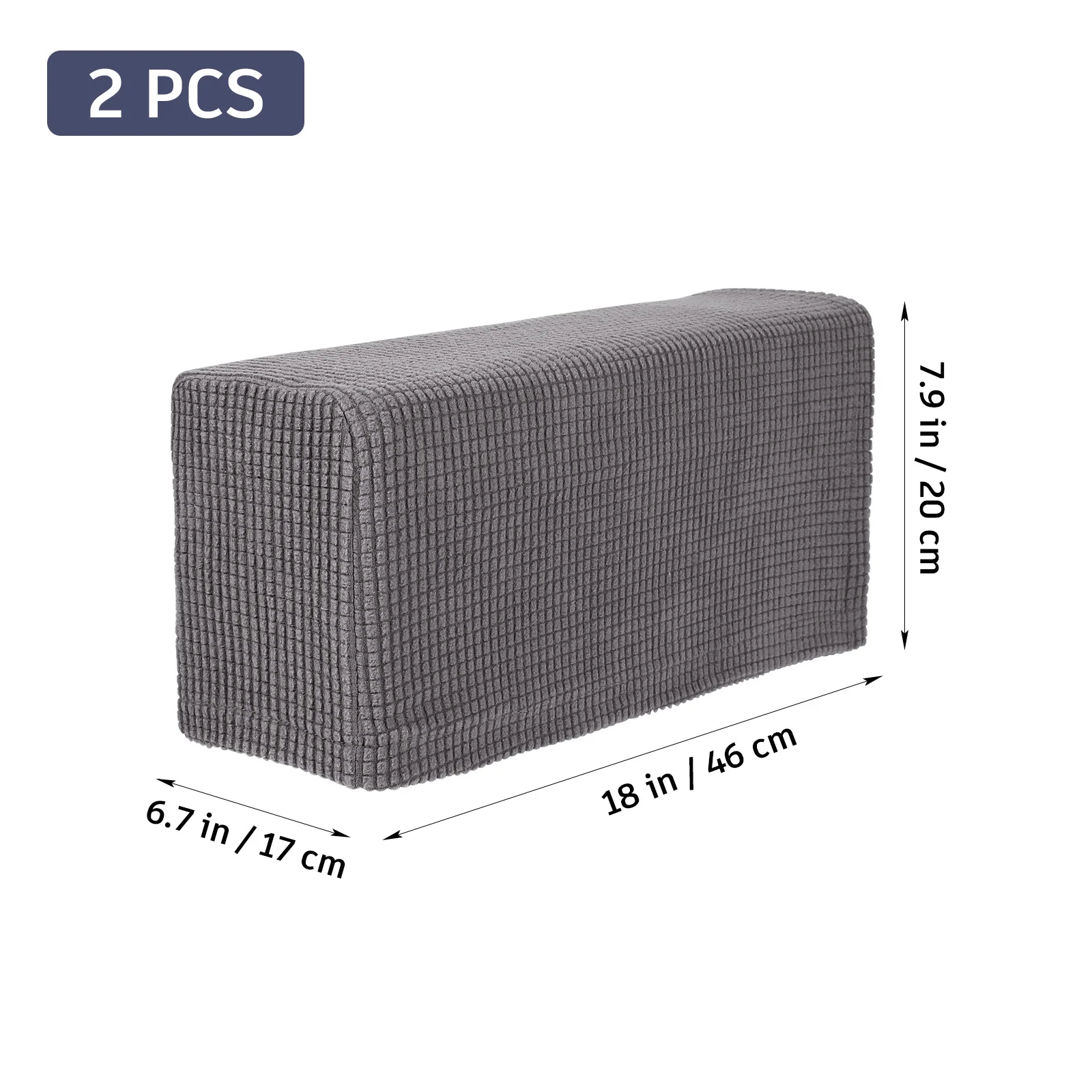2 Pcs Stretch Comfortable Polyester Sofa Arm Covers Couch Armrest Protectors Recliner Slippers Fabric Decor Accessories 4
