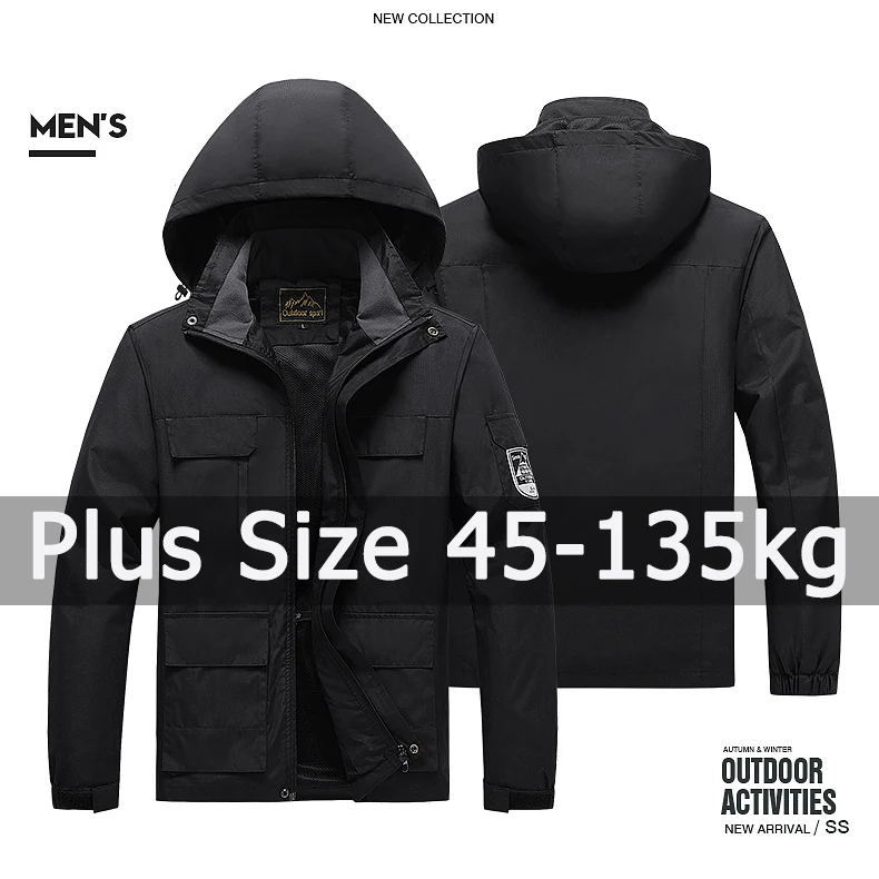 Chaqueta De Senderismo Hombre Cortavientos Impermeable: Ligera, Cálida Y Con Capucha Desmontable Para Tus Aventuras Outdoor
