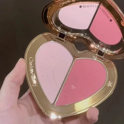 New Arrival Heart - Shaped Pink Diamond Lipstick & Silky Smooth Blush Stick Set (PEACH)