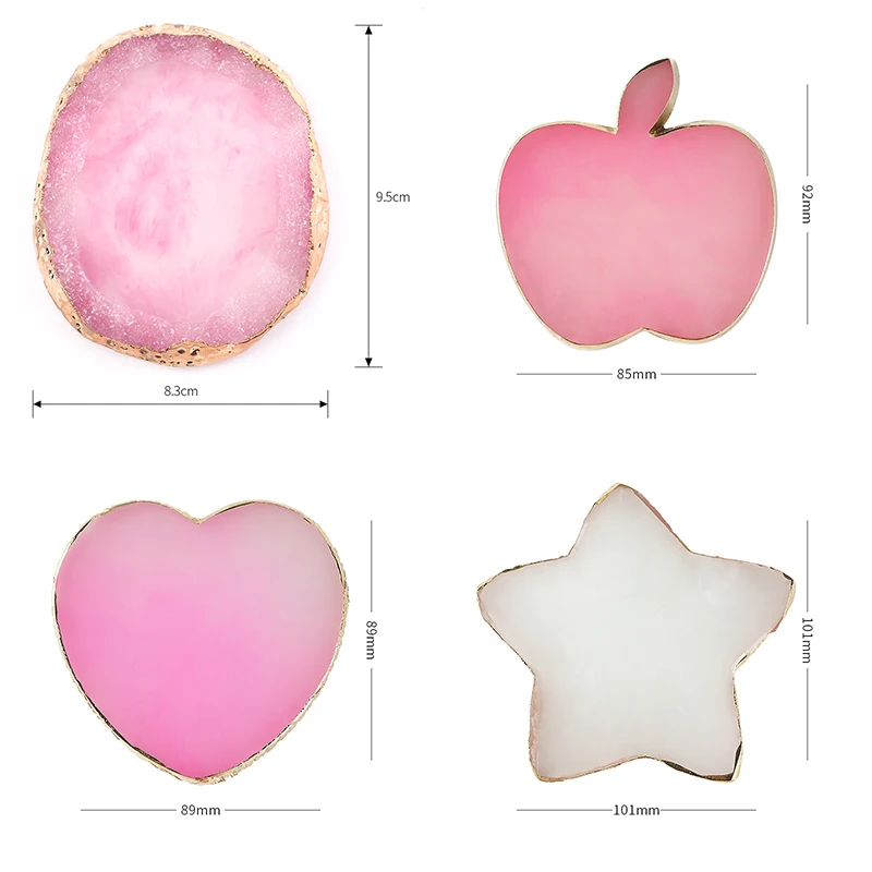 Round Resin Agate Stone Nail Color Palette Gel Polish Display Pallet Mixing Paint Plate For Nails Art Display Showing Shelf 5