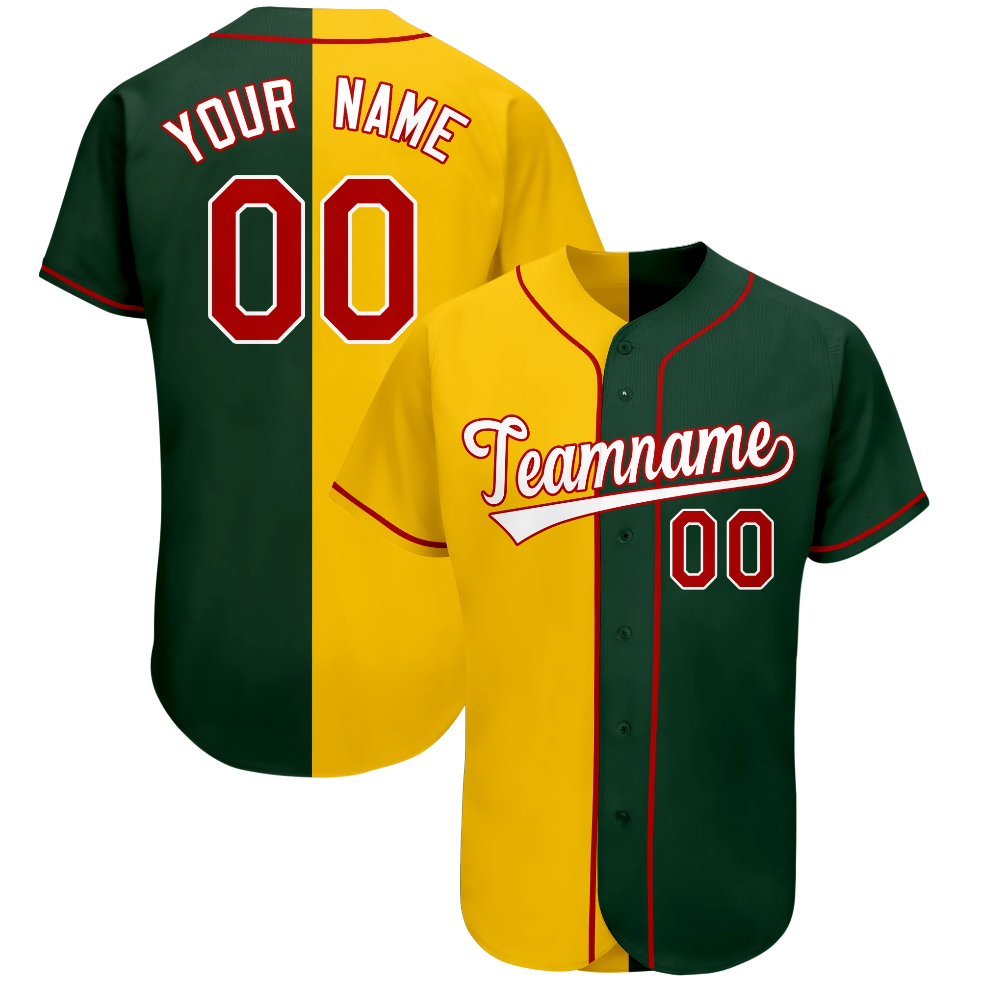 Jersey Baseball Shirt Print Letters Team Names&Number Softball Training Uniform Personalized Color Contrast Men/Kids