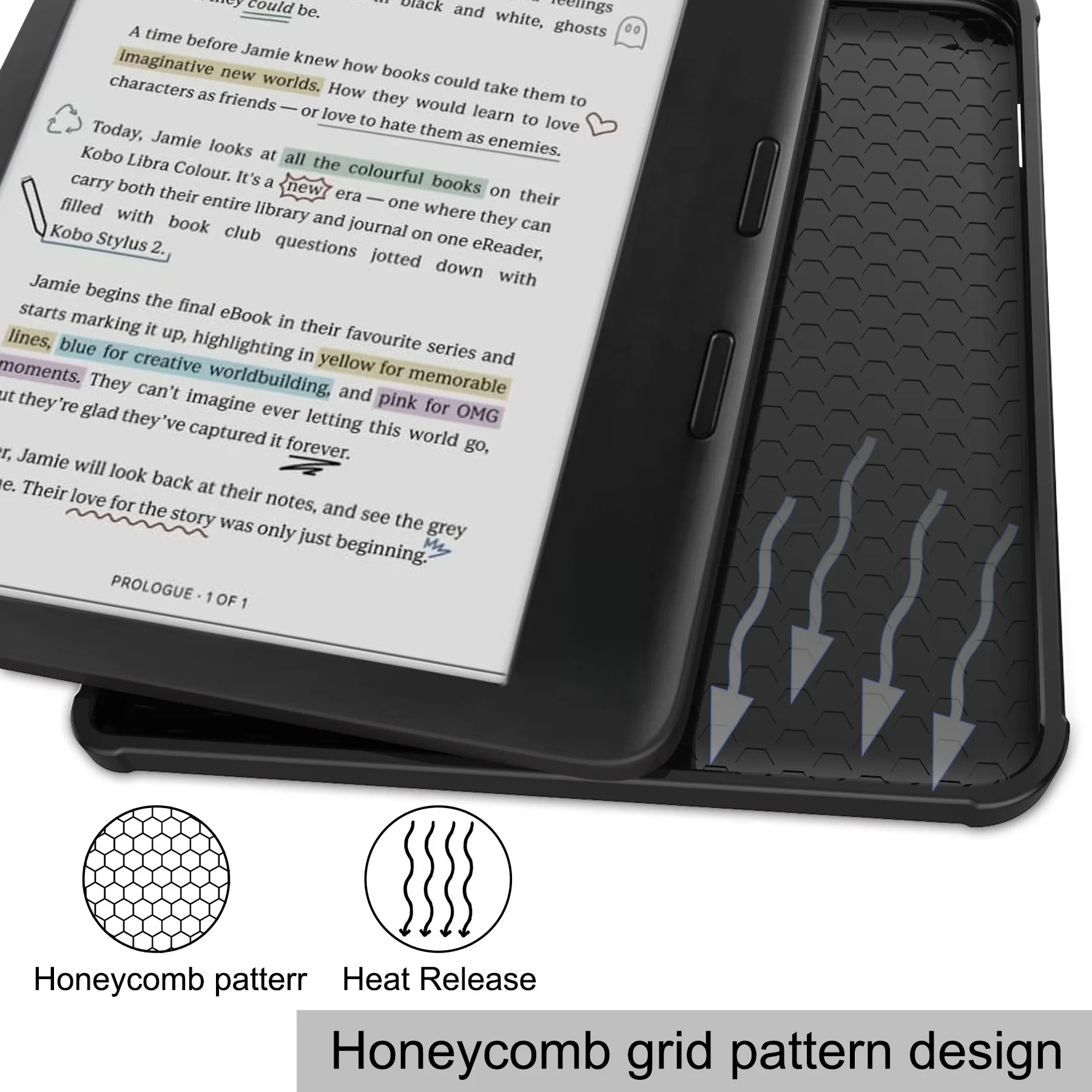 Für Kobo Libra Color 2 E-Book TPU Weiche Gummi Y-förmige Vollschutz-Hülle – Detail 3