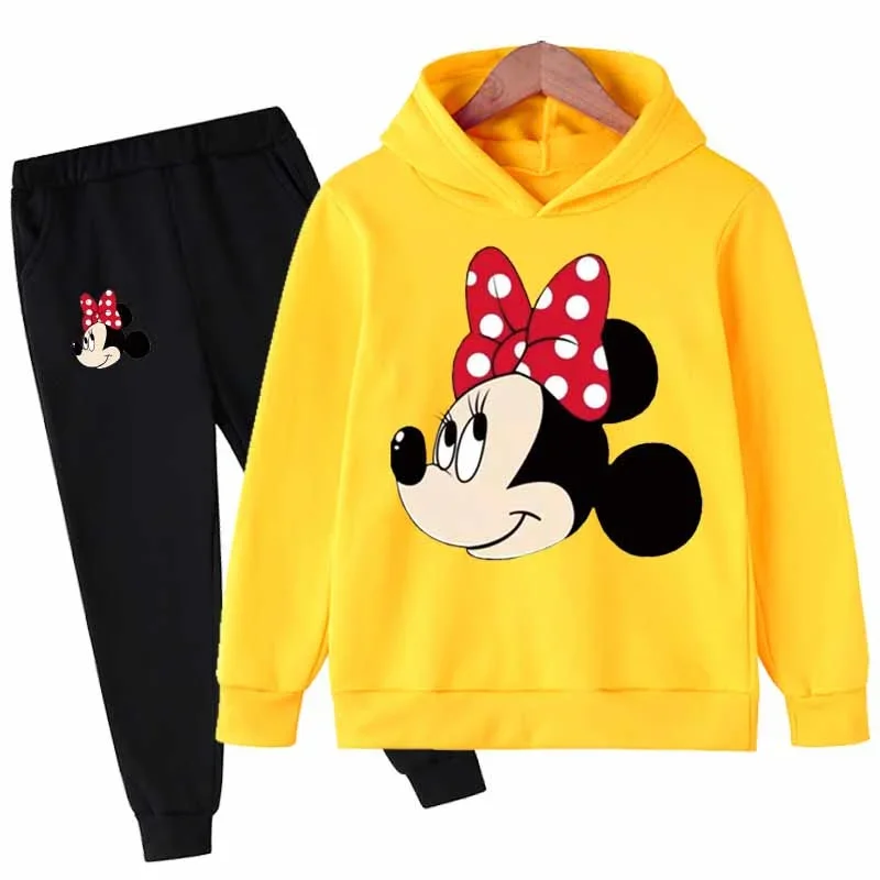 

Baby Mickey Mouse Clothing Sets Children 1-16 Years Suit Boy Mickey Mouse Tracksuits Kids Sport Suits Hoodies Top Pants 2pcs Set