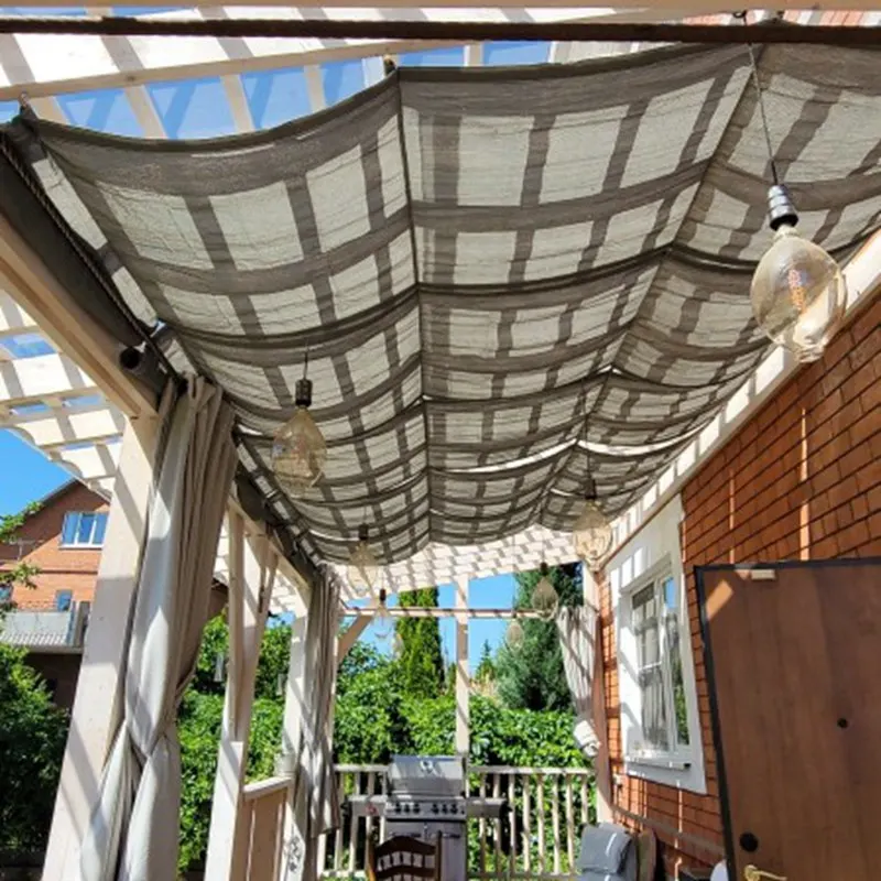 Large Size Telescopic Sunshade Net Outdoor Awning Courtyard Pergolas UV Resistant Shade Fabric Garden Gazebo Shade Sail Car Shed