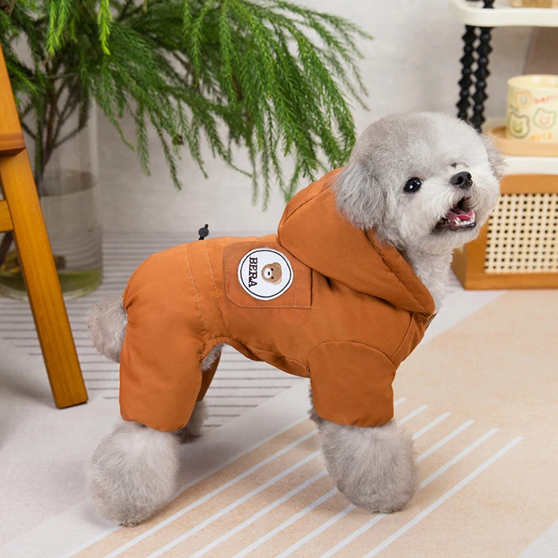 Warm Dogs Cotton On Dog Jacket Winter Warm Dog Coat Thicken Four