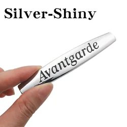 Sleek 3D Metal Avantgarde Car Emblem Badge - Premium Auto Styling Accessory (Silver - Shiny)