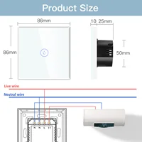 BSEED Wifi Smart Water Heater Switches Touch Boiler Switches 40A Plus EU Waterproof Socket For Kitchen Batroom Tuya Smart Life - Image 2