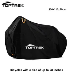 Toptrek Waterproof Outdoor Bike Cover - Premium 210D Oxford Protection Against Rain, Snow, UV, and Dust (200x110x70cm)
