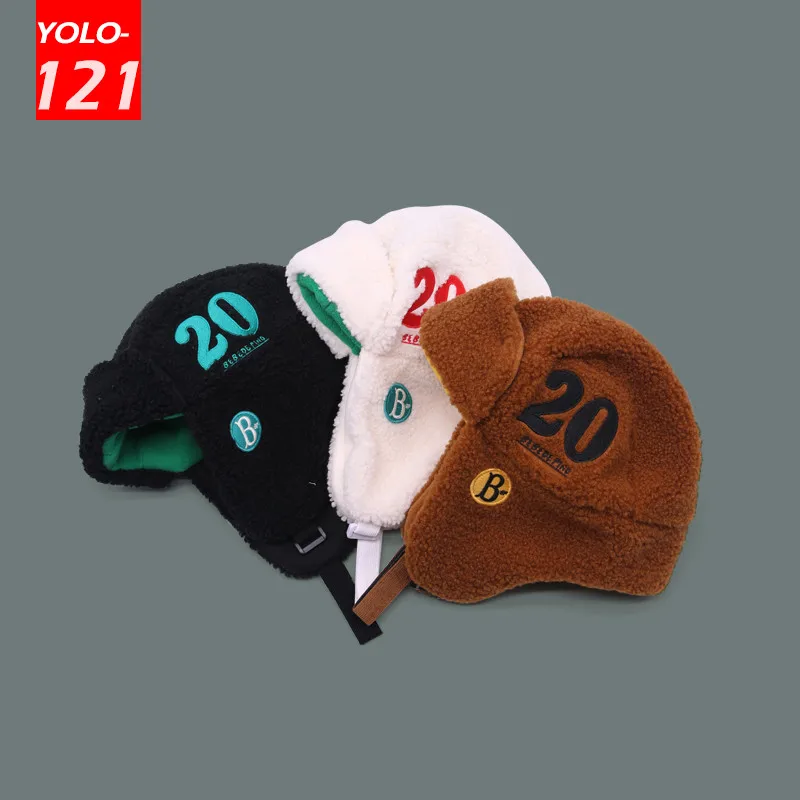 

Warm Plus Fleece Caps Retro Lamb Wool Hats Men Women Winter Hats Girls Fashion Cycling Ear Protection Bonnet Boys Punk Ski Hat