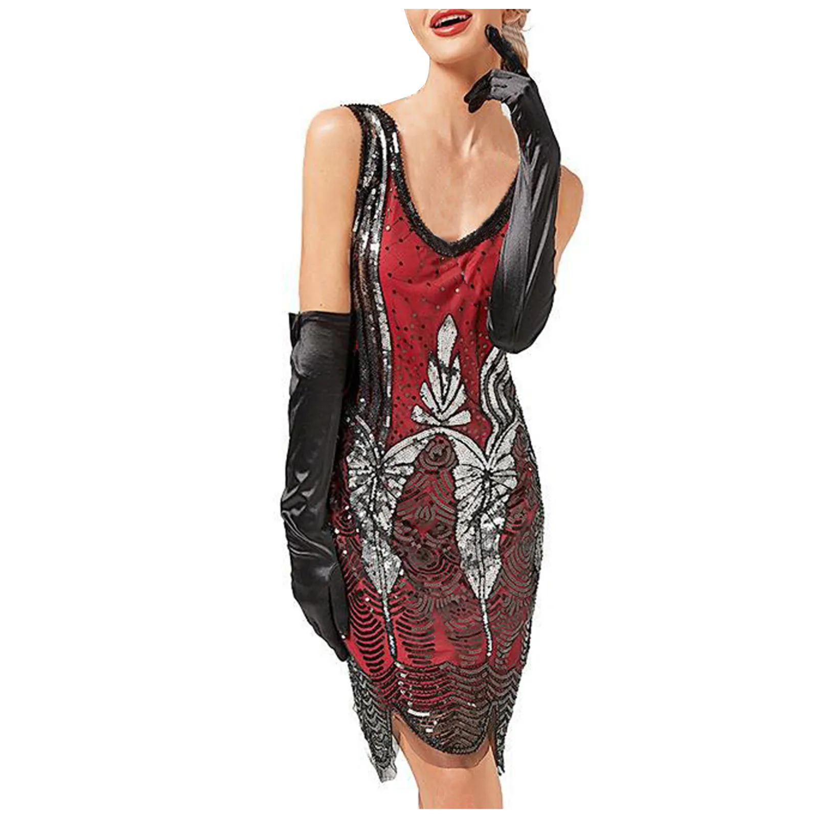 

Elegant Women's Dress 2023 Party Sexy Dress Fashion Solid Color Sequin Fringe Dress High Quality Summer Casual Print Dresses