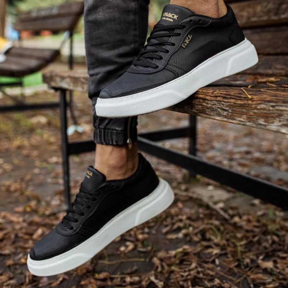 Knack zapatos informales para hombre, calzado deportivo ortopédico de temporada, con completo, color negro (fondo blanco), producto de calidad elegante para verano, 222|Calzado vulcanizado de hombre| AliExpress