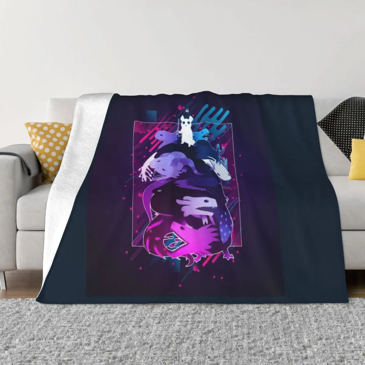 

Rain World Modern Graphic Throw Blanket manga Decorative Sofa Custom Blankets