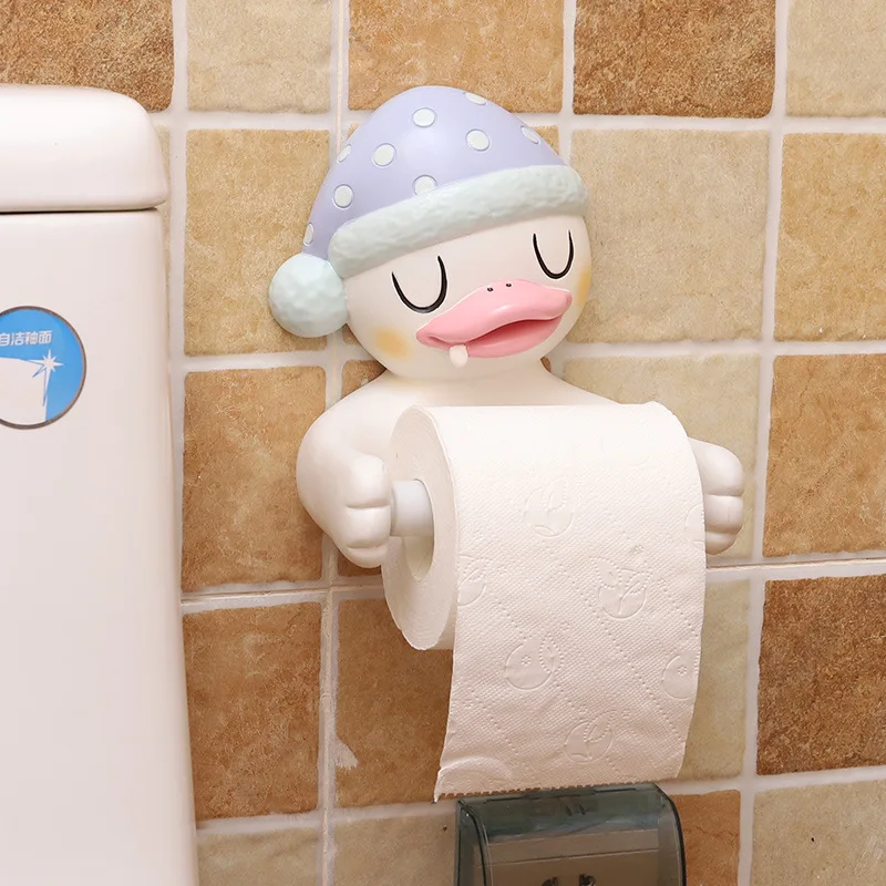resin ugly duckling Toilet Paper Holder WC Tissue Rack Bathroom Wall