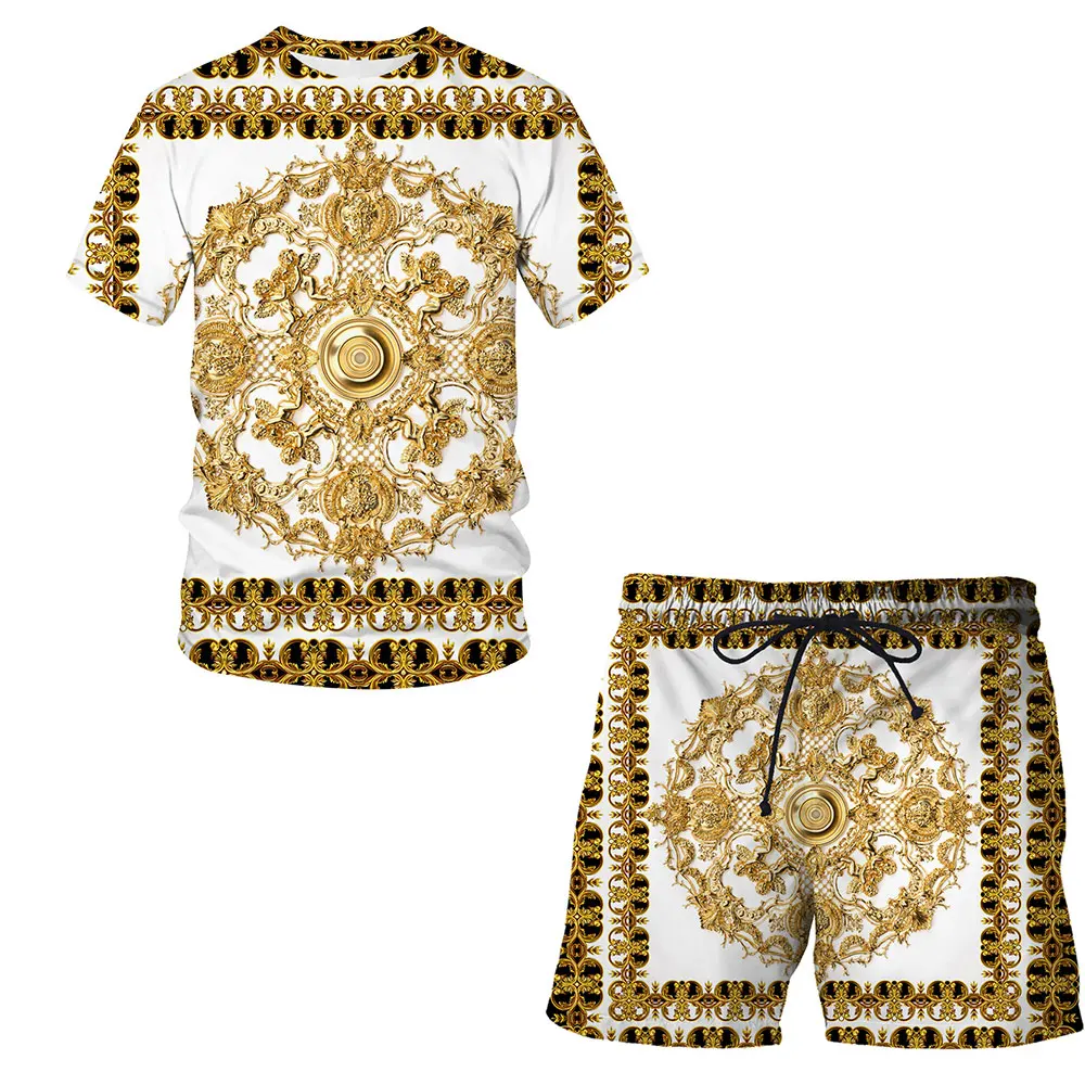 Luxury Golden Flower 3d Printed Casual 