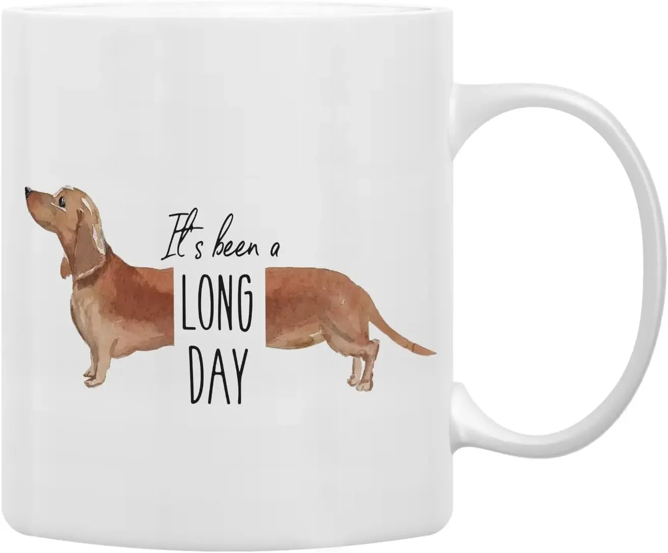 Dachshund Mug, Ceramic Cup, Gift Interesting Weiner Dog Cup Coffee Office Home 320ML_voghion.com