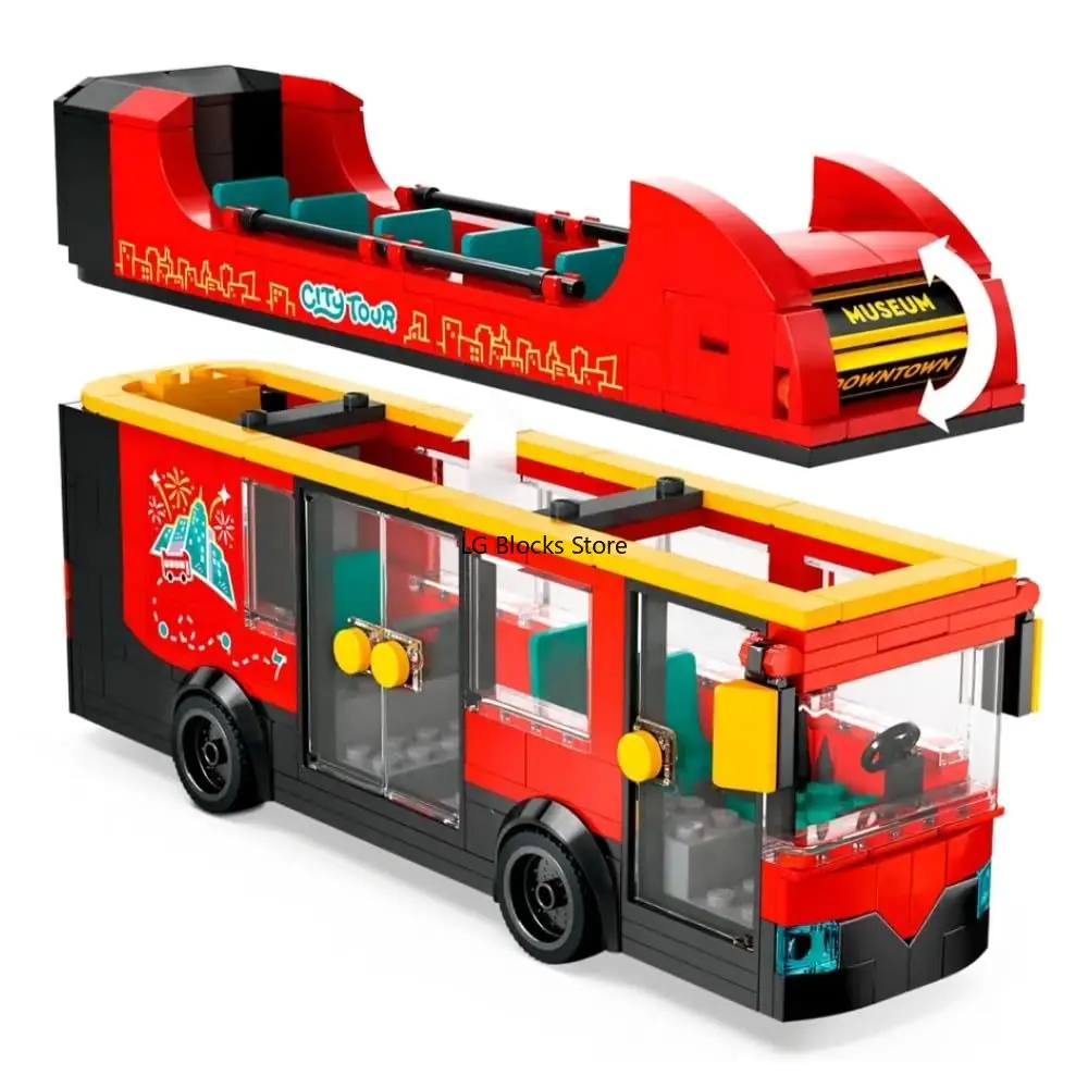 LEGO 60407 City Red Double-Decker Sightseeing Bus Building