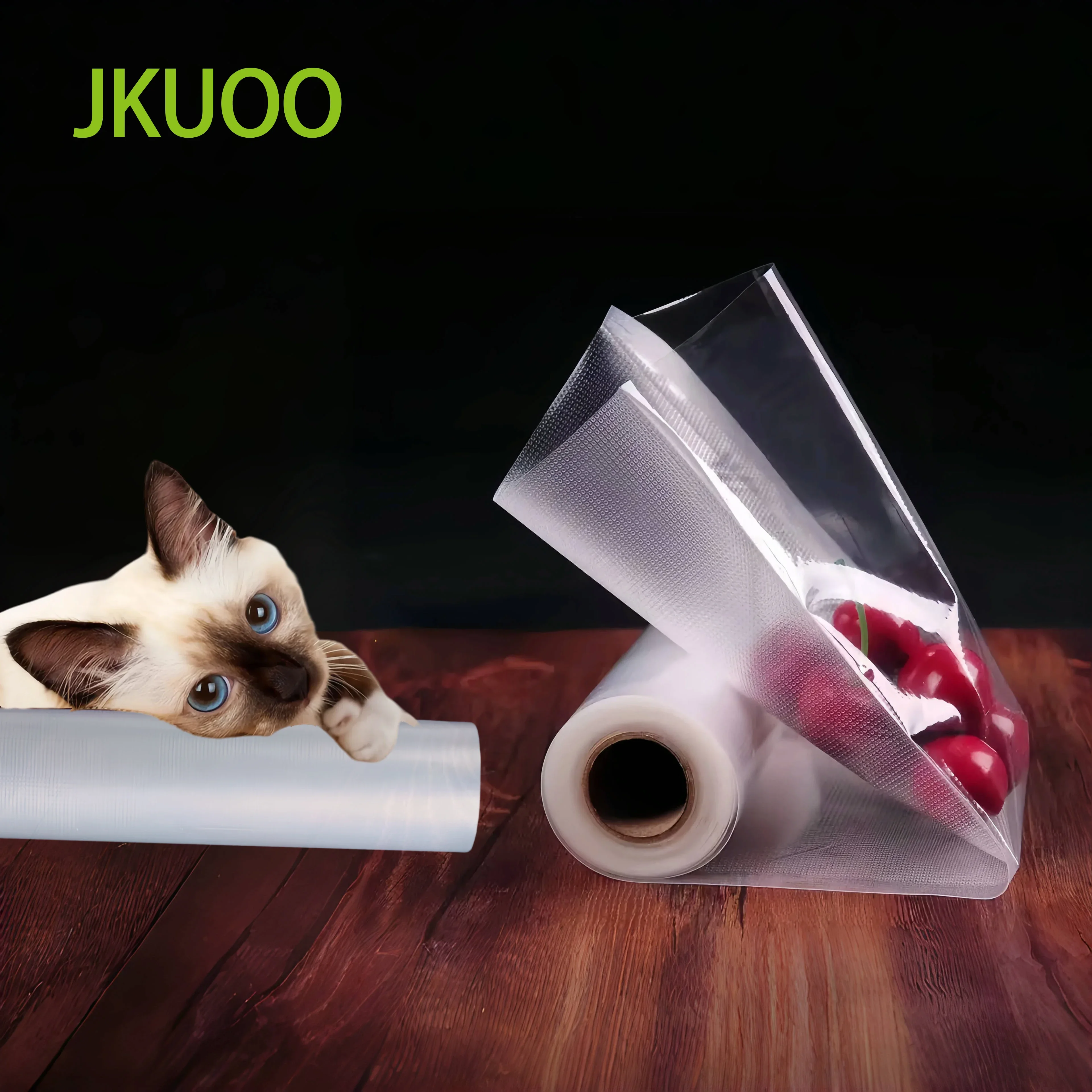 JKUOO Vacuum Sealer Bags Rolls for Food - Freezer Roll Bags - Food Saver Compatible with Vacuum Sealer Machines 1