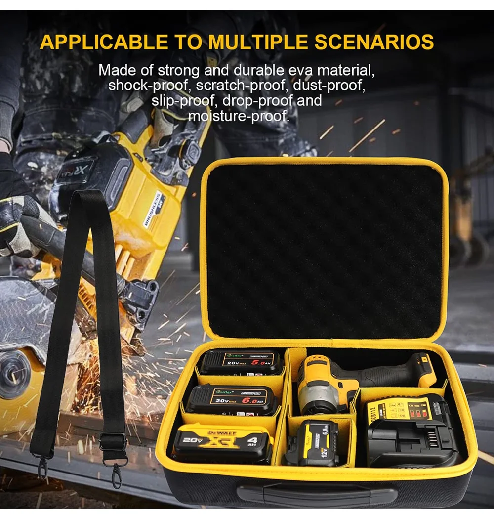 Portable Power Tool Battery Storage Case Waterproof accessories box For DEWALT e