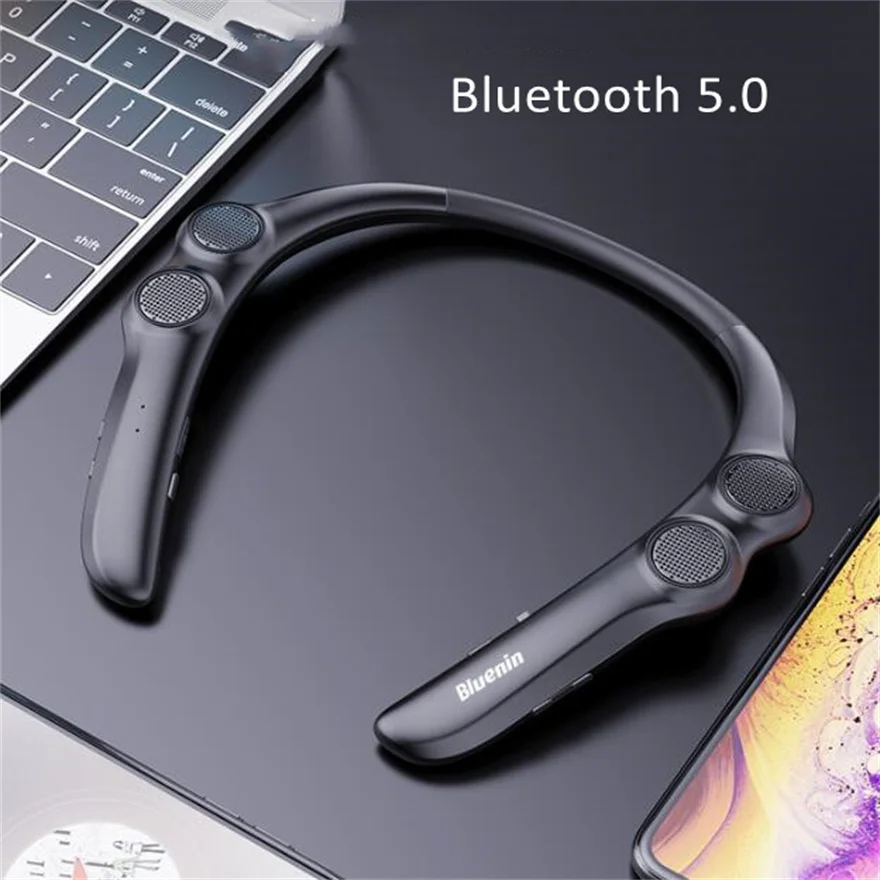 Portable Neck Hanging Bluetooth Speaker Wireless Stereo System_voghion.com