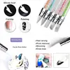 Double Head Nail Art Silicone Sculpture Pen 3D Carving Emboss Glitter Powder Manicure Shaping Silicone Brushes Nail Art Tool 2