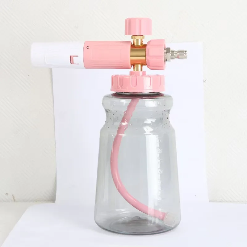 New sprayer transparent PA pot brass filter core frosted sprayer household high pressure car washing water gun foam pot 3