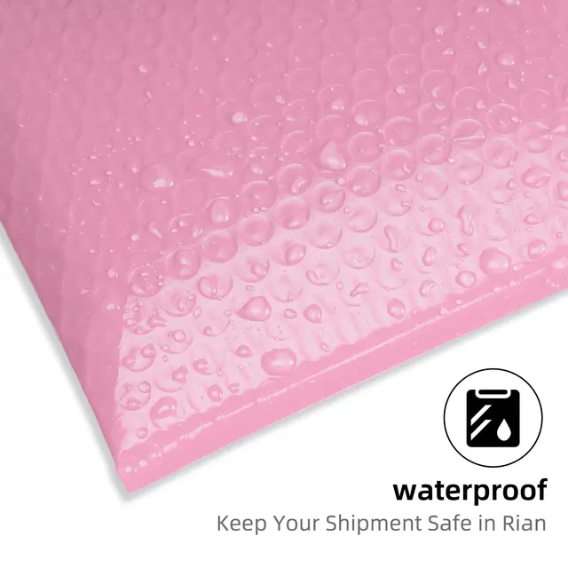 Hysen 100Pack Wholesale Pink Color Waterproof Enveloppe Bulle For