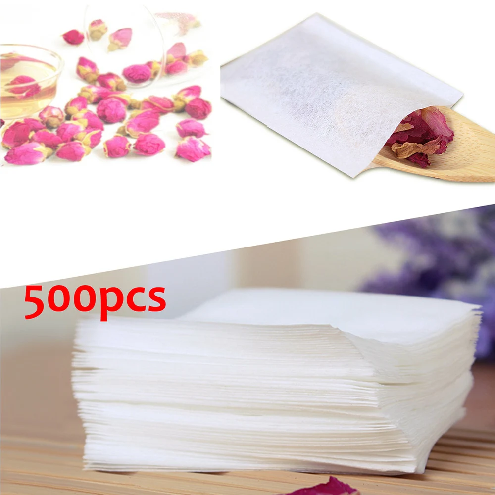 Description Picture 2 of item500pcs Empty Teabags Heat Seal Filter Pepper Herb Loose Tea Bags 5.5x6.2cm Tea Bags Non-Woven Fabric Disposable Tea Bag Teaware
