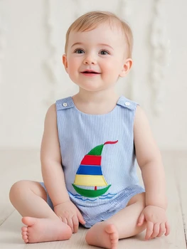 Boys Nautical Anchor Romper 1