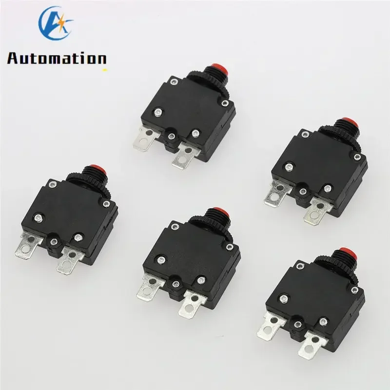 Circuit Breaker Overload Protector Switch Fuse Waterproof Cap 5Pcs 2A 3A 5A 6A 7A 8A 10A 15A 20A 25A 30A