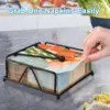 Flat Napkin Holder Metal Kitchen Napkin Holder With Weighted Tension Arm Rustic Tissue Paper Dispenser For Countertop Table 3