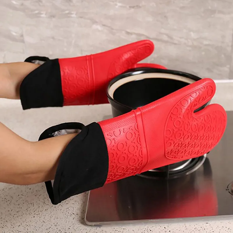 Silicone Oven Gloves 1PC Insulated Heat-proof Oven Mitts Microwave Baking Tools