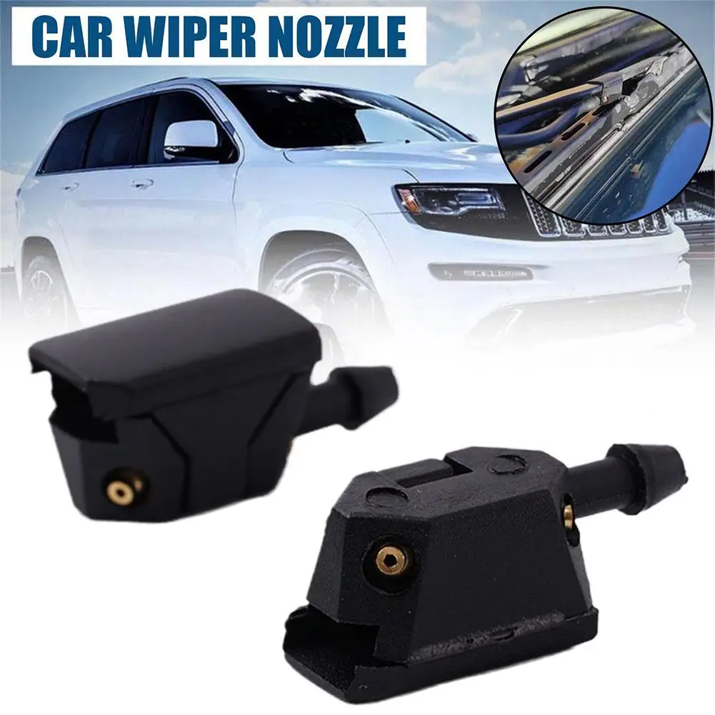 

2Pcs Universal Car Windscreen Washer Wiper Water Spray Jets Mounted 9mm Way 8mm Nozzles 4 Upgrade Onto Arm Adjusted F6S5