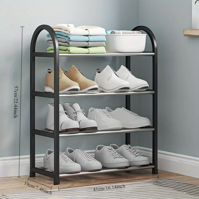 Space-Saving Multi-Layer Folding Shoe Rack-Dustproof, Floor Standing Organizer for All Room Types, Essential for Dorms