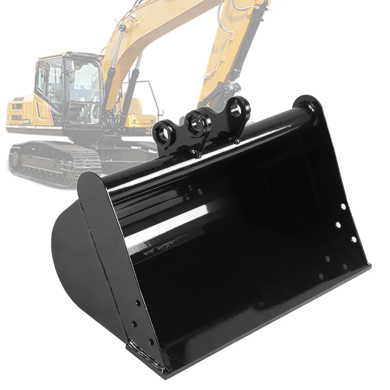 Plain Mud Bucket Grading Attachment for Excavators Heavy Duty Metal Construction Equipment Suitable for Landscaping Earthmoving