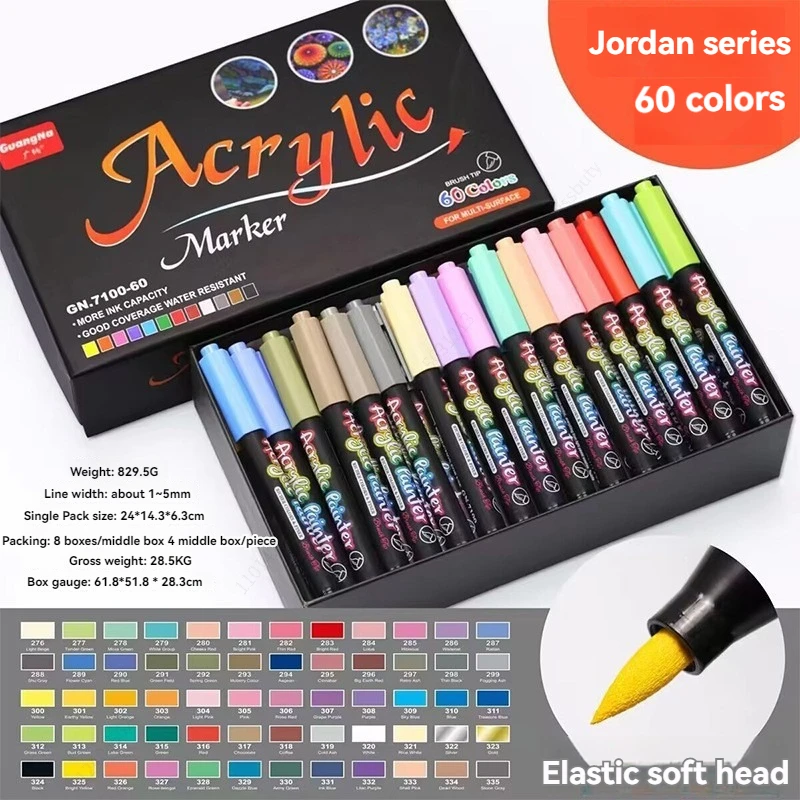 100 Colors Acrylic Paint Markers for Lettering Creative Painting Rocks Ceramic DIY Crafts