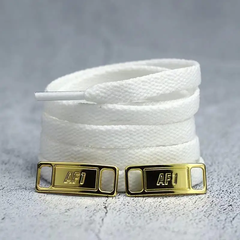 4-Piece AF1 Shoelace & Decoration Set: Black & White Original Sneaker Accessories