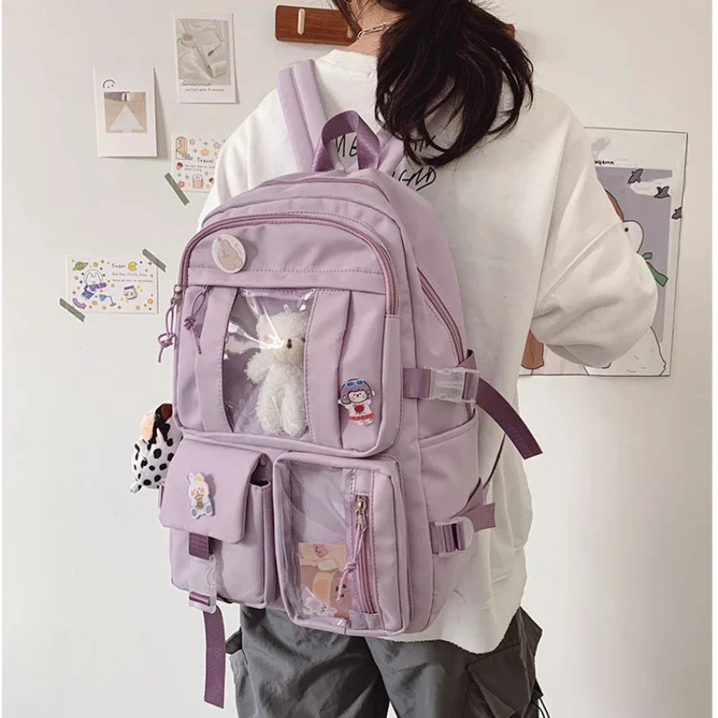 

Women's Backpack 2023 High Capacity Women's Backpack Multiple Pockets Nylon Backpack Student Backpack Women's Computer Bag