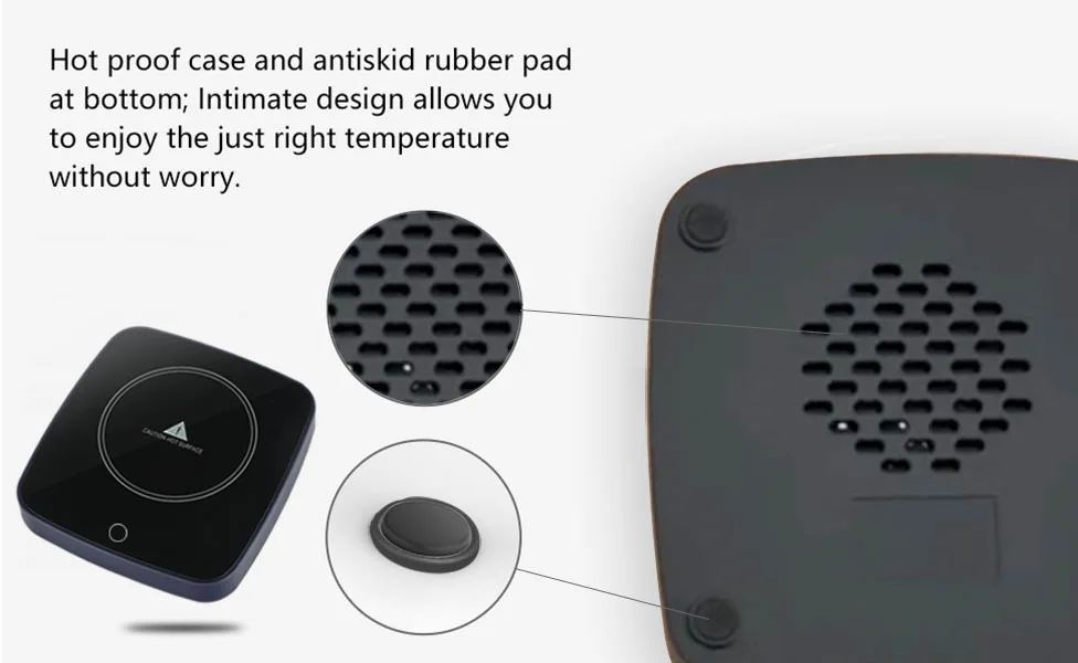 Description Picture 3 of itemIconic Brand Coffee Mug Warmer Cup Heater 3 Gear Temperatures Beverage Cup Warmer Heating Coaster Plate Pad for Cocoa Tea Water Milk