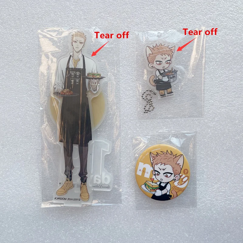 Anime Keychain Badge 3 Pcs/Set Comic 19 Days ONE DAY Acrylic Stand Mo Guanshan He Tian Model Plate Key Chain Badge Toys Cosplay Gift