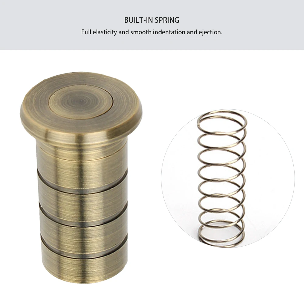Dust-Proof Socket Copper Dust-Proof Keeper 13mm Aperture Floor Dust Proof Lock Socket Built-In Spring Door Lock Accessories