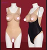 Crossdressing Sissy Silicone Vagina Panty Fake Breast Form Realistic Pussy Shemale Transgender Tits Drag Queens Bodysuit Chest 1