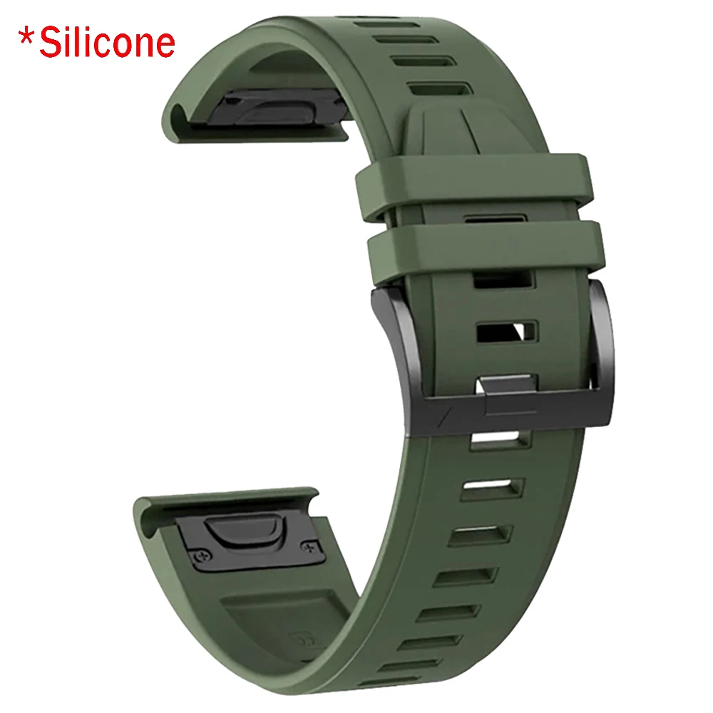 Premium Leather and Silicone Hybrid Strap - 22mm/26mm QuickFit Band Bracelet