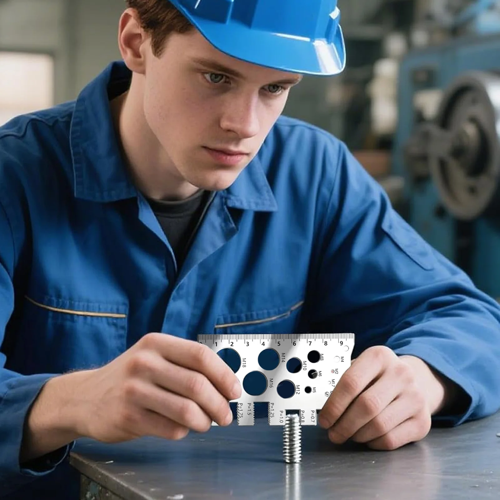 410 Stainless Steel Screw Measuring Ruler Precise Tooth Pitch Measurement Diameter Pitch Bolt Calipers Thread Gauge Ruler