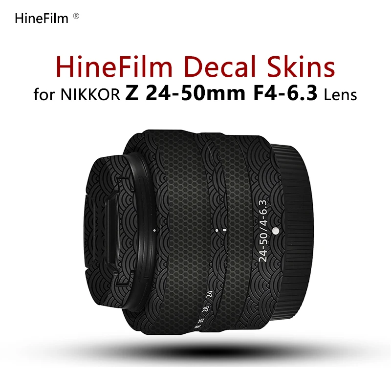Per Nikon Z 24-50 Copriobiettivo Adesivo Decalcomania Pelle Nikkor Z 24-50Mm F/4-6.3 Copriobiettivo Nikonz24-50 Pellicola Adesiva Avvolgente