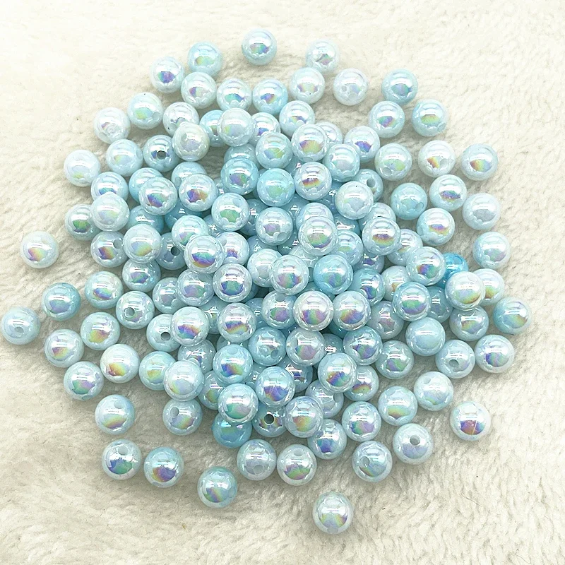 Acrylic Beads 6mm 8mm 10mm Round Acrylic Pearl Beads Loose Spacer Beads for Jewelry Making DIY Bracelet Necklace Pendant Earrings