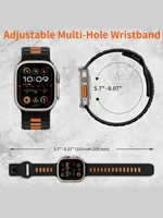 2 bracelets de sport en silicone pour Apple Watch, 46mm, 42mm, 49mm, 44mm, 40, 45mm, bracelet bicolore pour iWatch 11, 10, 9, 8, 7, 6, 5, 4 SE 2